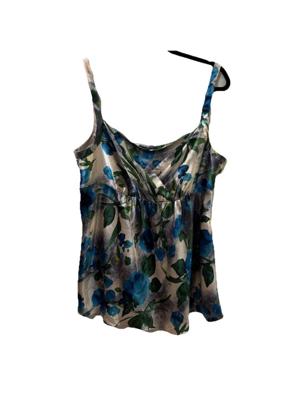 Anne Klein Babydoll Y2K Satin Finish Tank V Neck Blouse Size XL